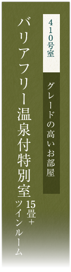 411号室　バリアフリー温泉付特別室