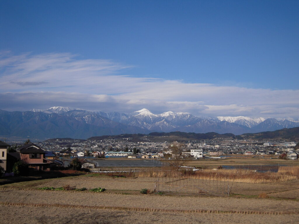 北アルプス絶景の場所　松本市山辺