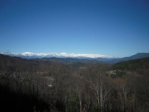 松本浅間温泉　信州そばの宿ホテル玉の湯（玉之湯）風越峠からの風景北アルプス最高！