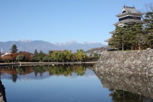 信州松本浅間温泉　ホテル玉の湯（玉之湯） 　お殿様の見た風景　松本城より