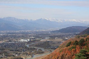 信州松本浅間温泉　ホテル玉の湯（玉之湯） 感動の風景　晩秋の安曇野