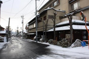 信州松本浅間温泉玉の湯　今朝の松本