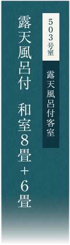 503号室　露天風呂付客室　露天風呂付　和室８畳＋６畳