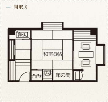 間取り　一般客室　和室8畳